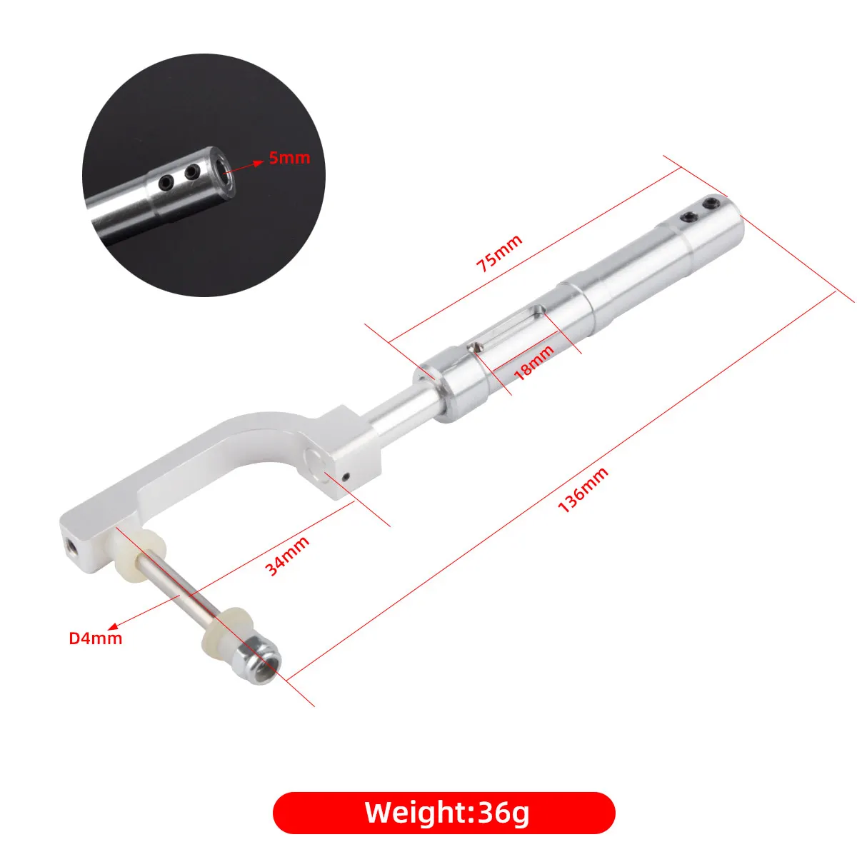 ZYHOBBY SZ002-40005 Metal  Anti-vibration Landing Gear for Class 120 Aircraft 4-6 KG Red Arrows Fixed Wing Airplane