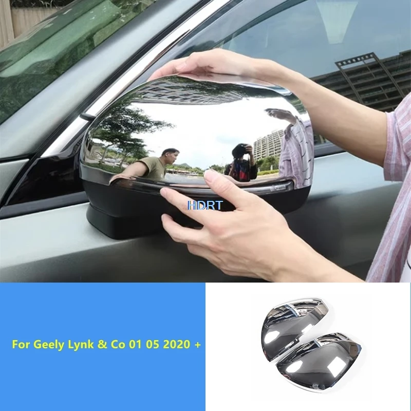 

For Geely Lynk & Co 01 05 2020 + Car Style Rear View Mirror Cover Reverse Mirror Shell Body Kit Protector Decoration Accessories
