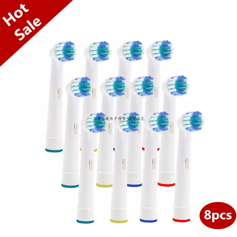 8Pcs Replacement Brush Heads For Oral-B Electric Toothbrush Fit Advance Power Health Triumph 3D Excel Vitality Precision Clean