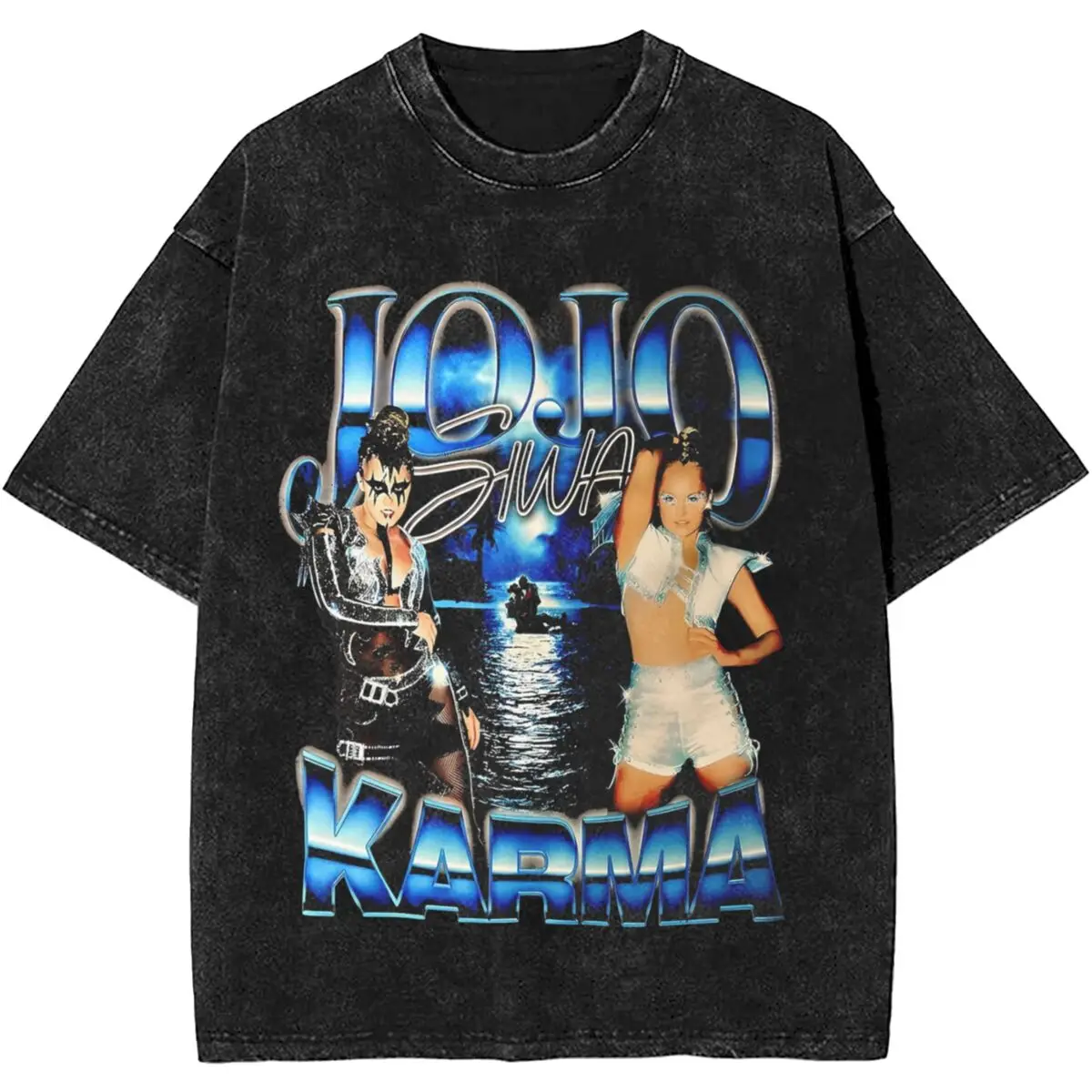 

2024 New Design Vintage JoJo Siwa Bootleg Shirts Accessories Men Women Singer Karma Album Washed Tee Shirt Oversize T-shirts