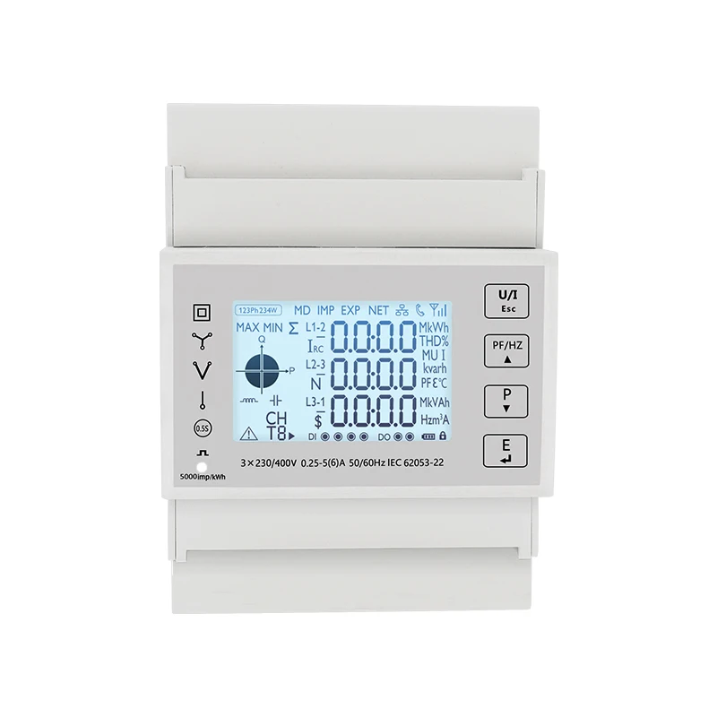 LCD 3PCS 0.5s CT 3 Energy Meter Bidirectional 230VAC(L-N) 2-wire RS485 100A 150A 200A 300A Power Consumption Monitor kWh Meter