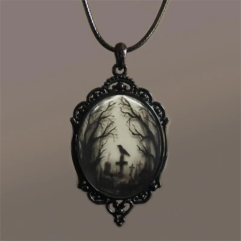 Gothic Vintage Bat Crow Choker Pendant Necklace Halloween Witch Jewelry Gift For Women Girl New Fashion Gift Accessories