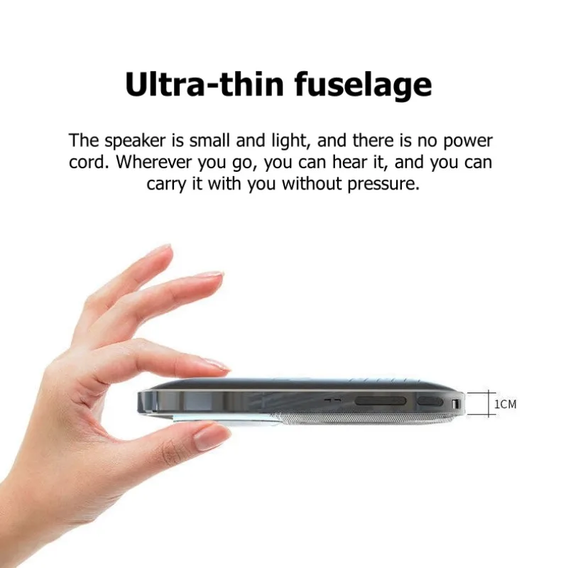VS-025 Беспроводной Bluetooth-динамик Вставка TF-карты для воспроизведения Кронштейн для мобильного телефона Сабвуфер FM-радио Портативный ультратонкий маленький звук