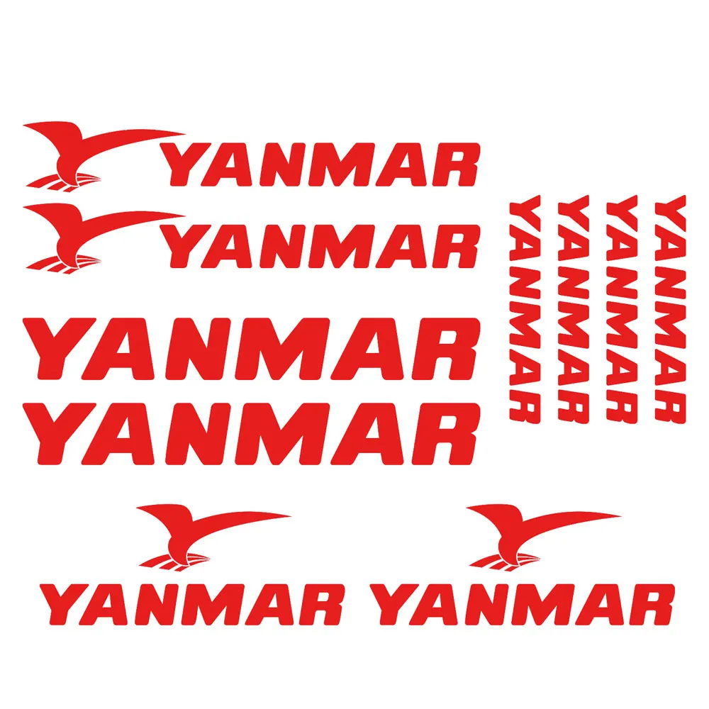 For Yanmar Sticker Motorboat engine boat mini bagger decals set vinyl