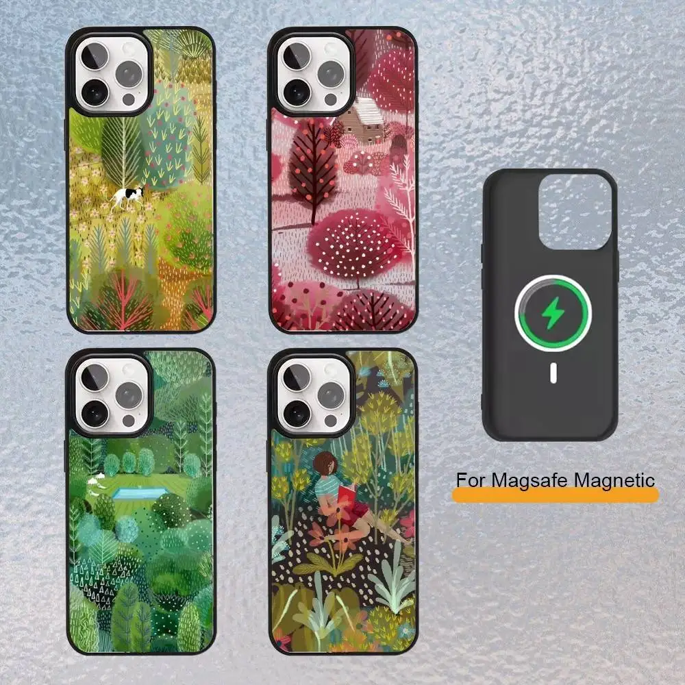 

Art Jane Newland Phone Case for iPhone 17,16,15,14,13,12,11 Plus,Pro Max Magnetic Wireless Charging Cover