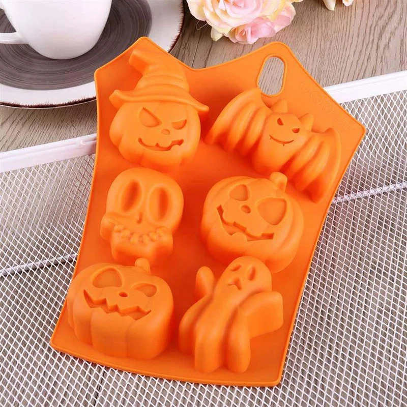 3 Piece Silicone Halloween Ghost Pumpkin Baking Mold Set