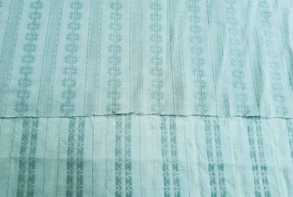 1 Meter x 1,4 Meter Blumen-Jacquard-Baumwollgaze-Stoff für Hemden im Sommer – Detail 7