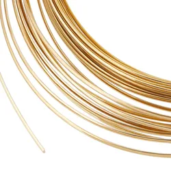 19.6 Feet 22 Gauge Half Round Copper Wire 1.6mm Wide Brass Craft Wire Jewelry Beading Wire for Earring Necklace Jewelry Making