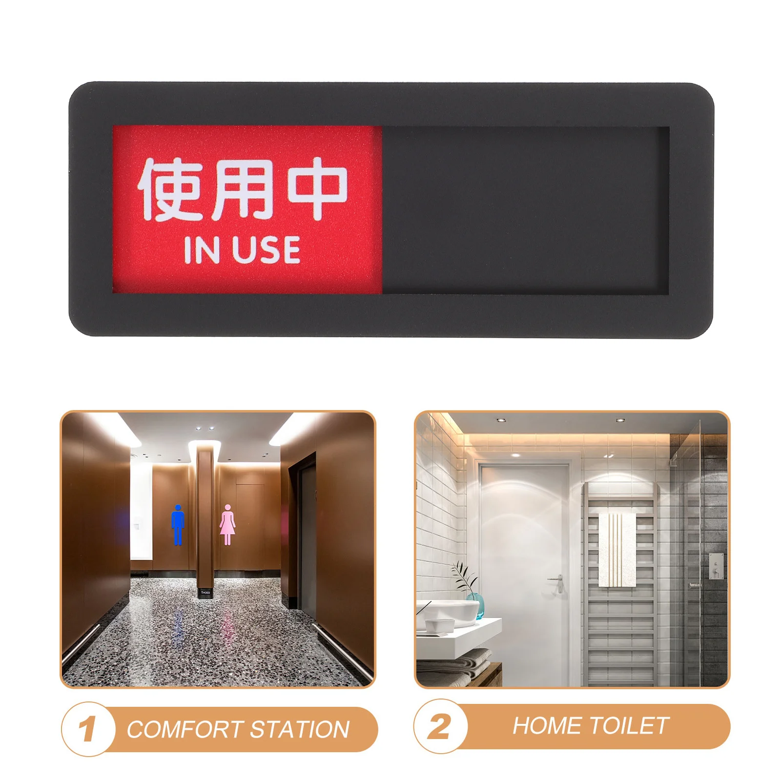 

Vacant in Use Door Sign Acrylic Sliding Office Privacy Indicator Room Conference Door Status Switch Signboard in Use Vacant Sign