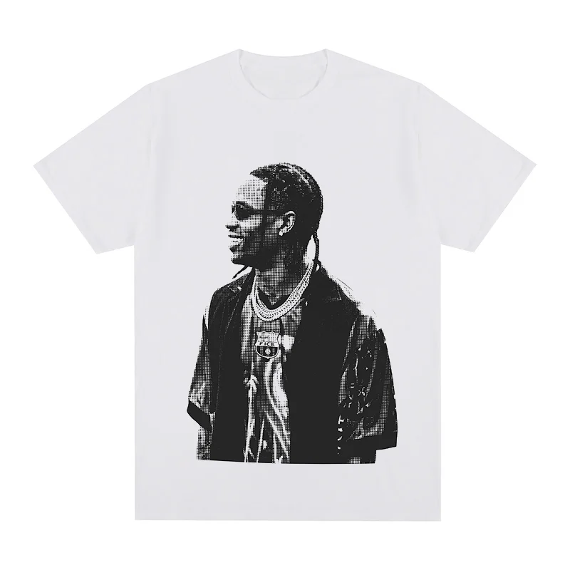 Travis Vintage T-shirt Popular Hot Hip Hop Rap Singer Cactus Jack Rapper Music Cotton Men T shirt New TEE TSHIRT Womens tops