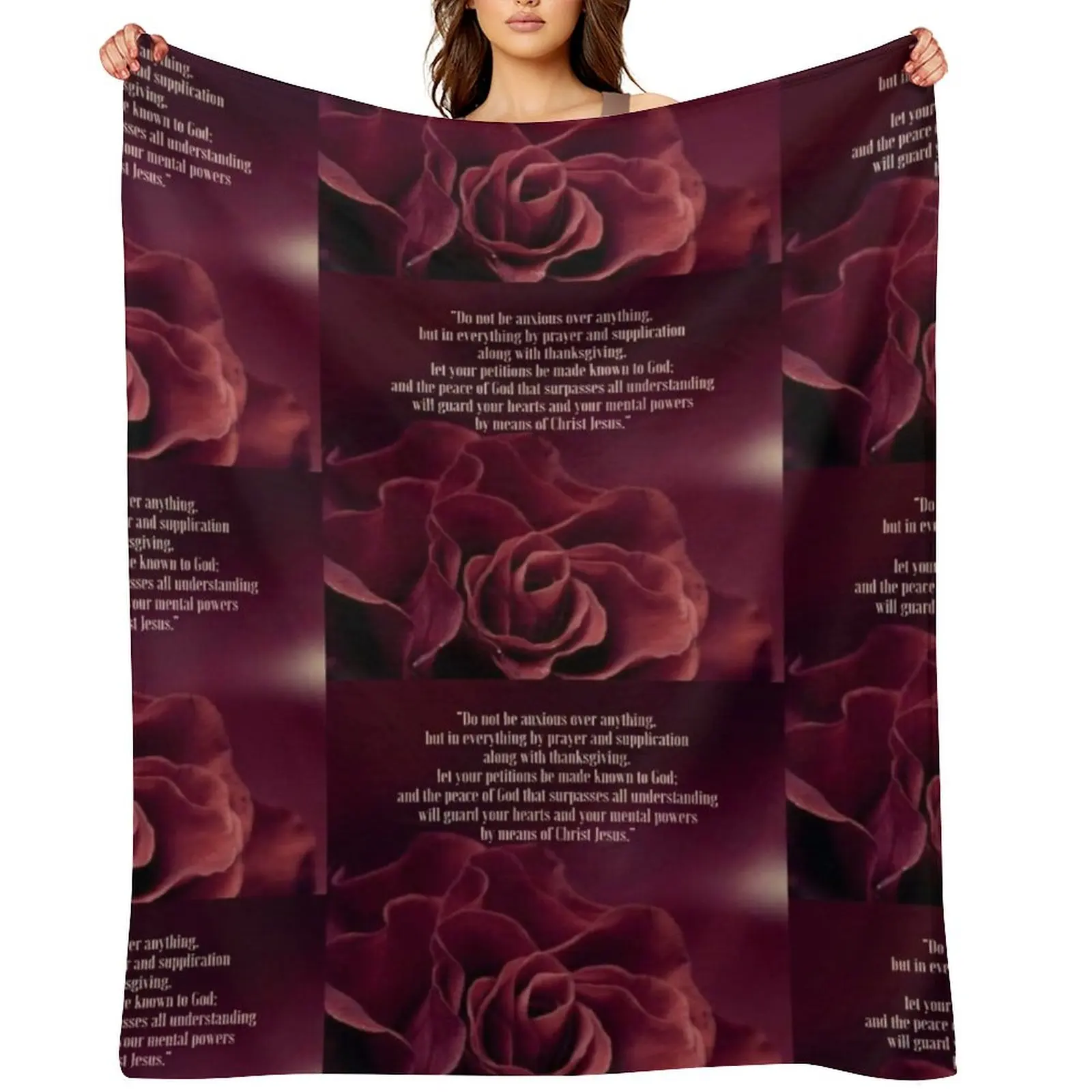 

Philippians 4:6,7 Throw Blanket Blankets For Bed halloween Shaggy sofa bed Blankets