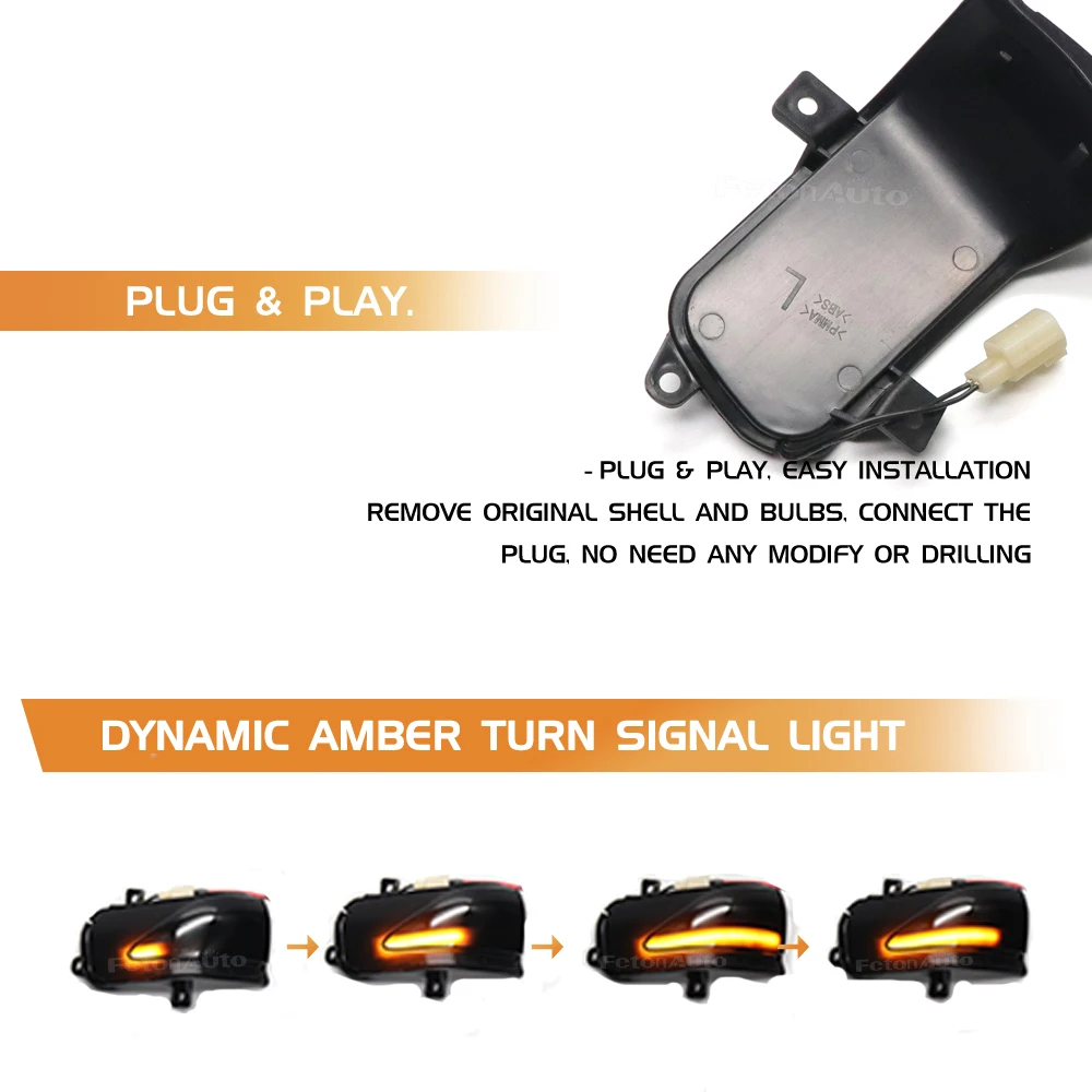 Dynamic Arrow Blinker LED for Honda Fit Jazz GE INSIGHT ZE LED Turn Signal Light Repeater Side Rearview Mirror  Flasher