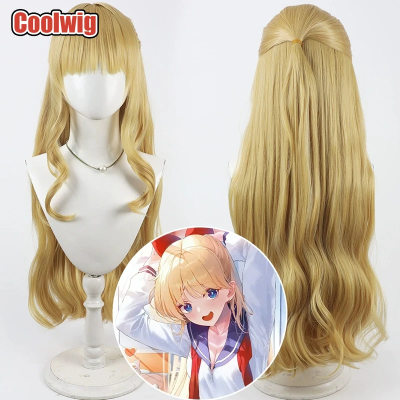 

Coolwig Synthetic Hair Minako Aino Cosplay Wigs Minako Aino Role Play Halloween 80cm Long Wavy Dark Blonde Wig Heat Resistant