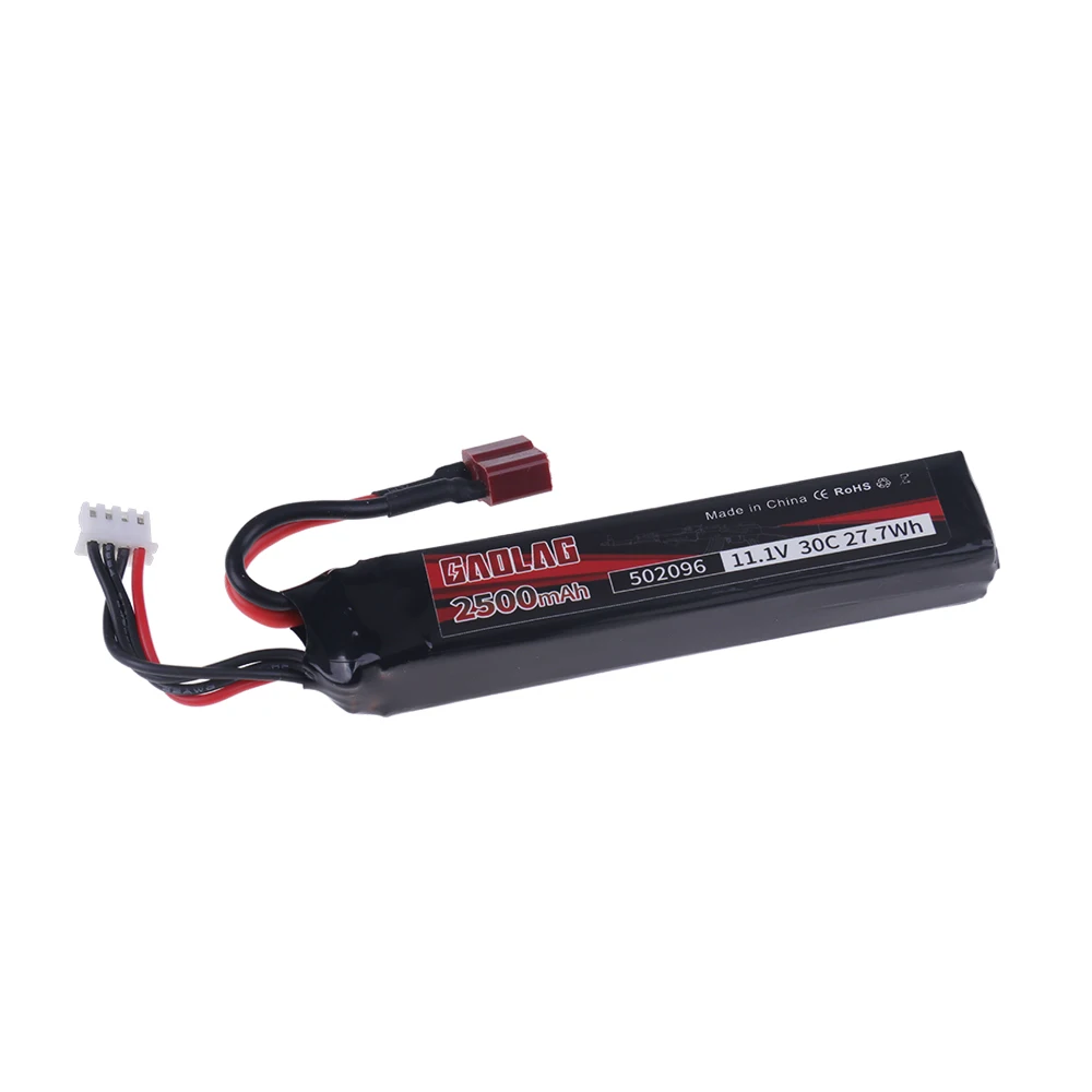 Pistolet na wodę Airsoft 11.1V 3S 2500mAh 30C 502096   Bateria LiPo T/Tamiya/XT30 Wtyczka do pistoletu pneumatycznego Airsoft BB Części do