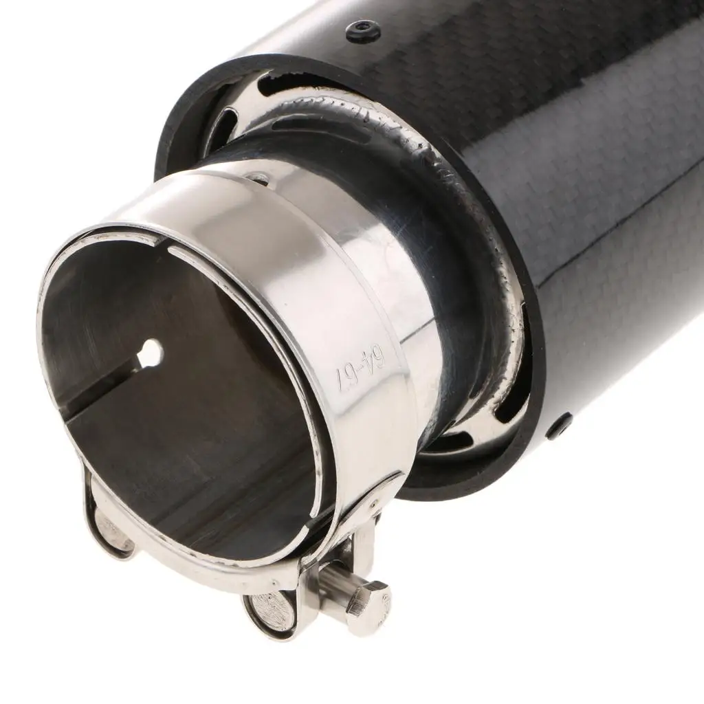 180mm Car Exhaust Carbon Fiber Tail Pipe Tips 64mm for 3 Series
