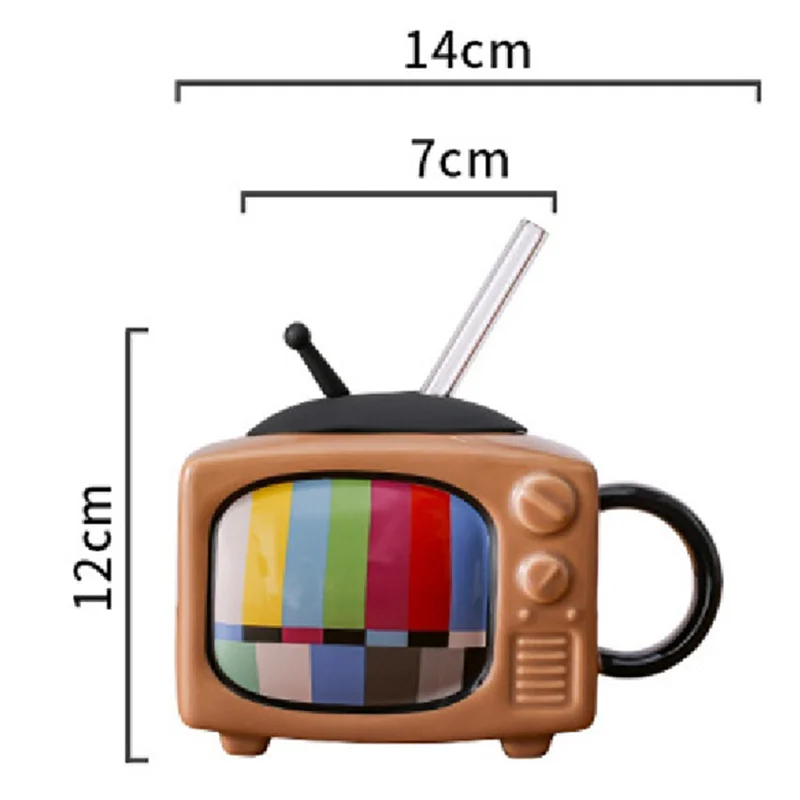 A01F- Square Coffee Cup Set With Straw And Lid Office Tea Cup