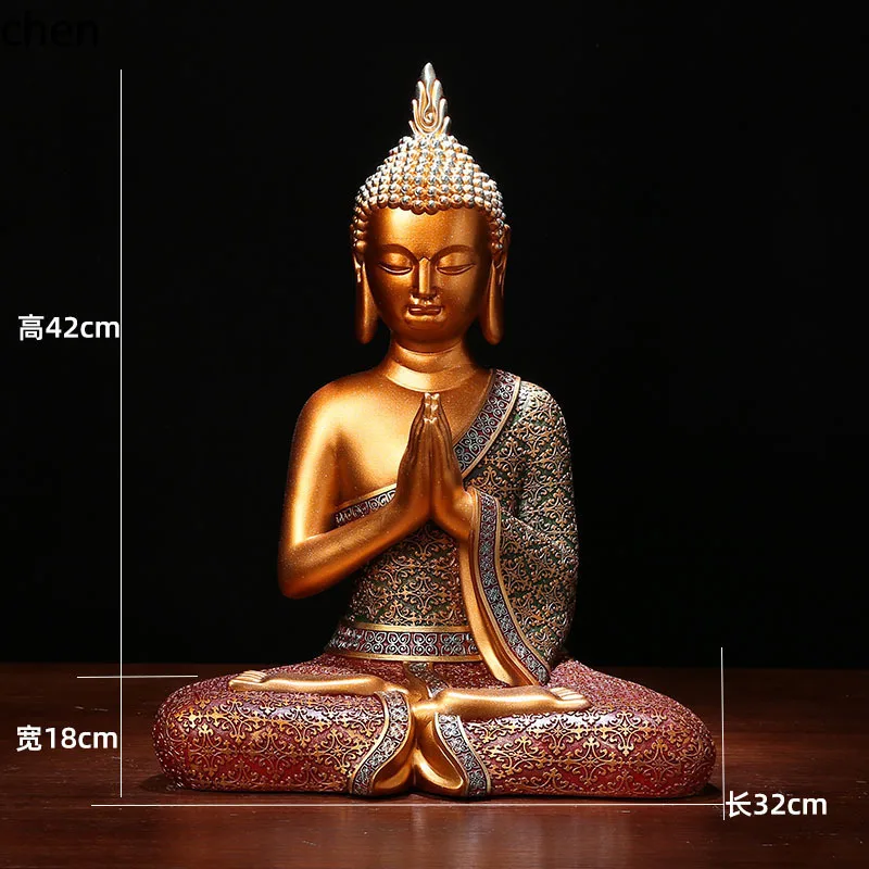 YFY   Buddha Statue Restaurant Sculpture Decoration for Living Room, Study, Villa Ornament