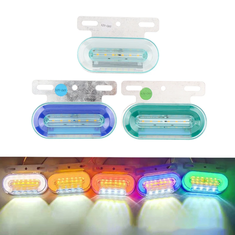 

4Pcs Trucks Caravan Side Clearance Lights 24V LED Trailer Side Marker Warning Lights Turn Signal Lamp Lorry Tractor Tail Lights