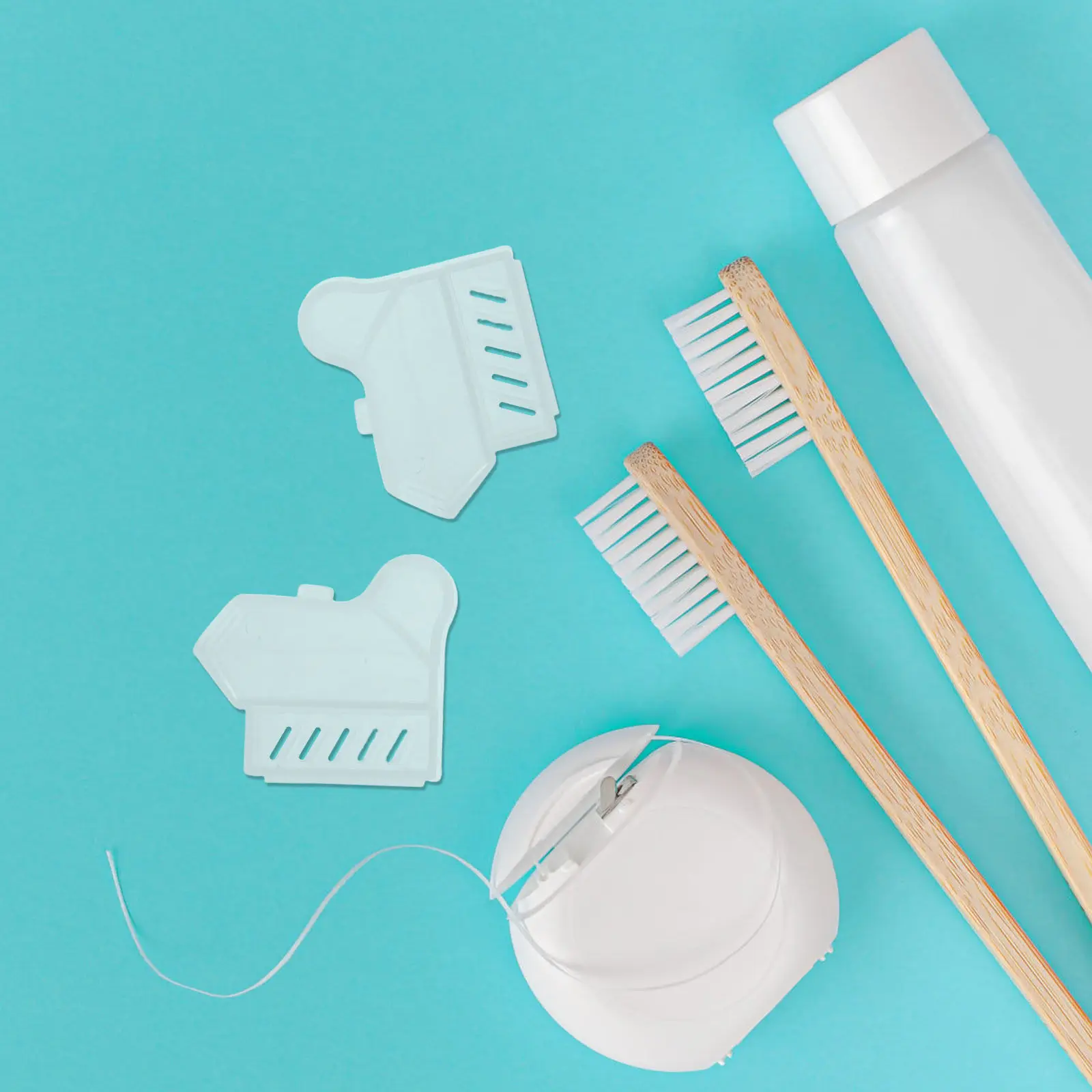 20Pcs Denture Cleaning Set Transparent Plastic Toothbrush Protector Caps Portable Cover Dustproof Travel Dental Brush Case