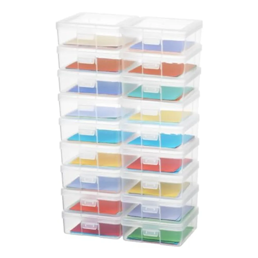 

Plastic Small Storage Bins with Lids for Organizing Mini Clear Storage Containers and Stackable Storage Box Organizer for Penci