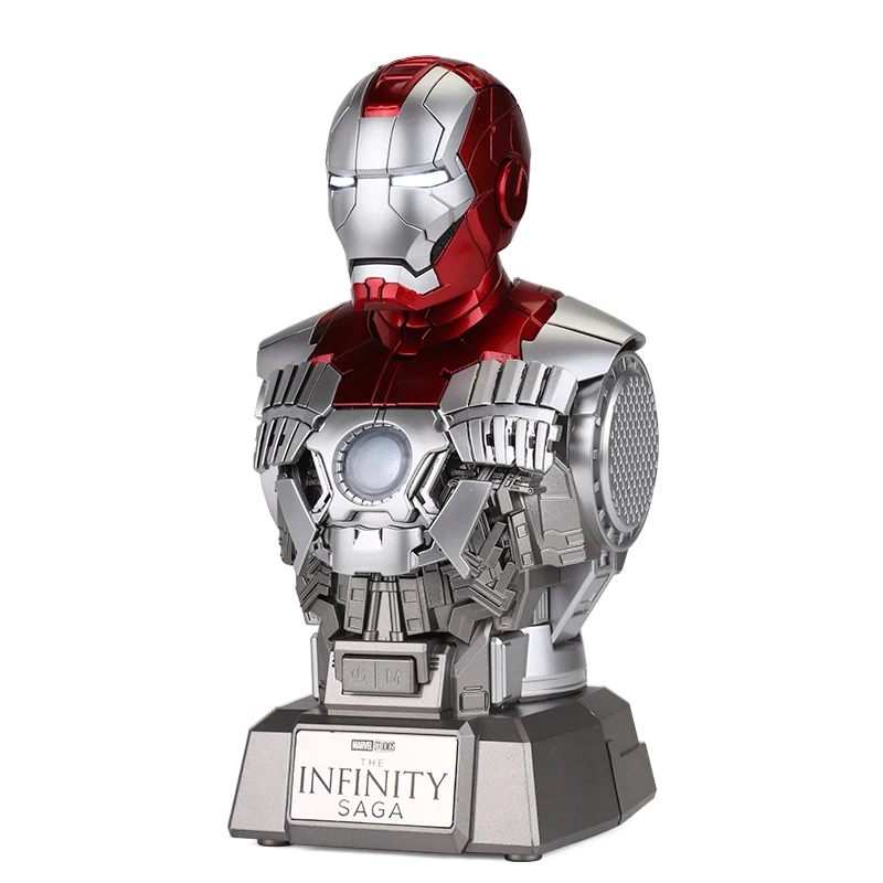 

Marvel Iron Man M5 Bluetooth Speaker Bust With Thor Hammer - Collectible Figurine Multi-Functional Design Toy & Hobbies Present