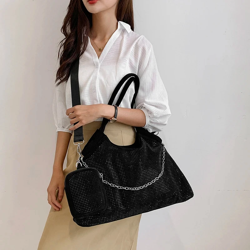 New Diamond Tote Bags for Women High Quality Large Shoulder Bag Cute Purses Crossbody Bag Designer Handbag Full Diamond Satchel