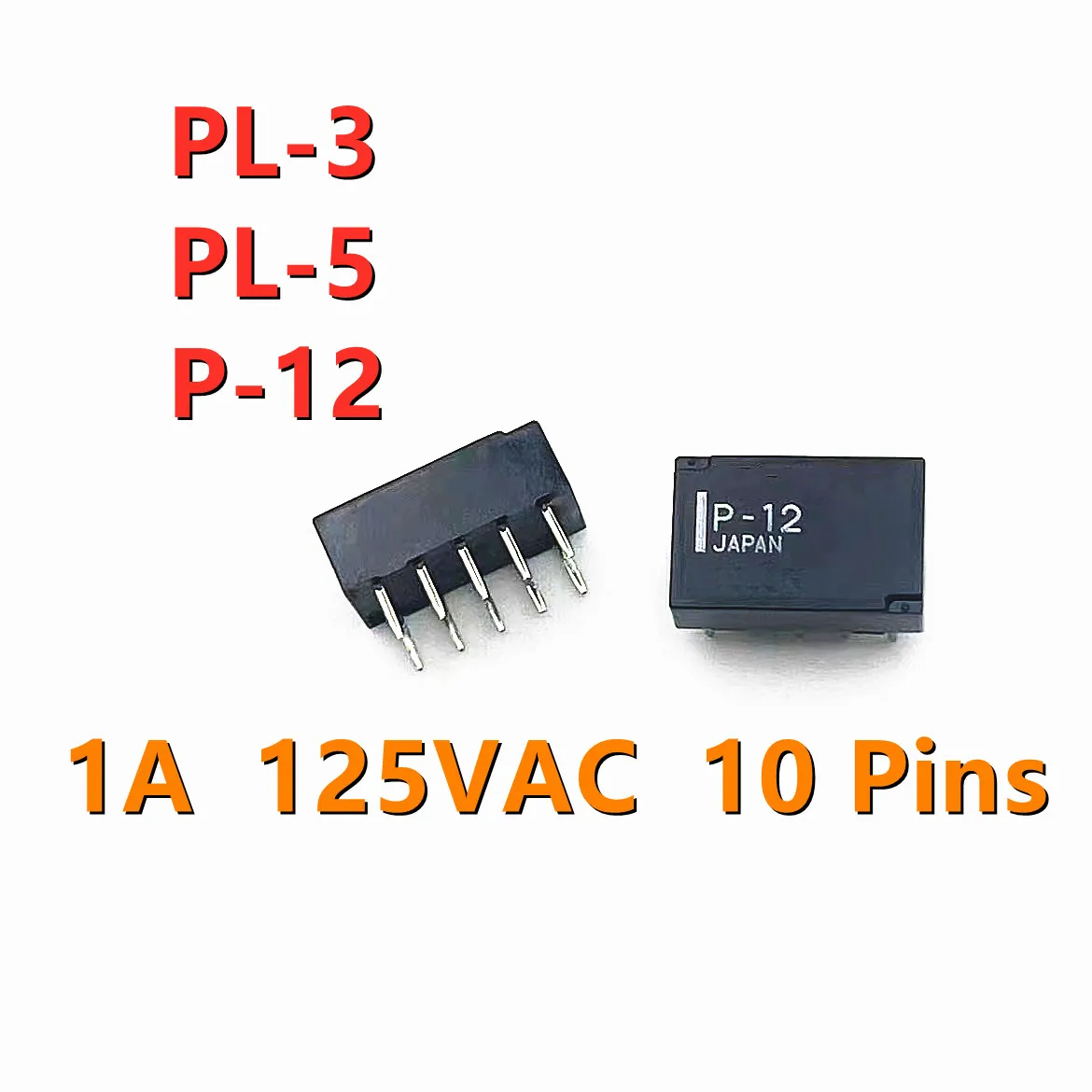 

5PCS PL-3 PL-5 P-12 Magnetic Latching Relay 1A 125VAC 10 Pins