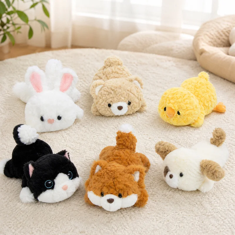 

17cm Cute Animal Sky Team Plush Toy Fox Yellow Chick Bear Puppy Cat Rabbit Plush Doll Companion Animal Doll Child Birthday Gift