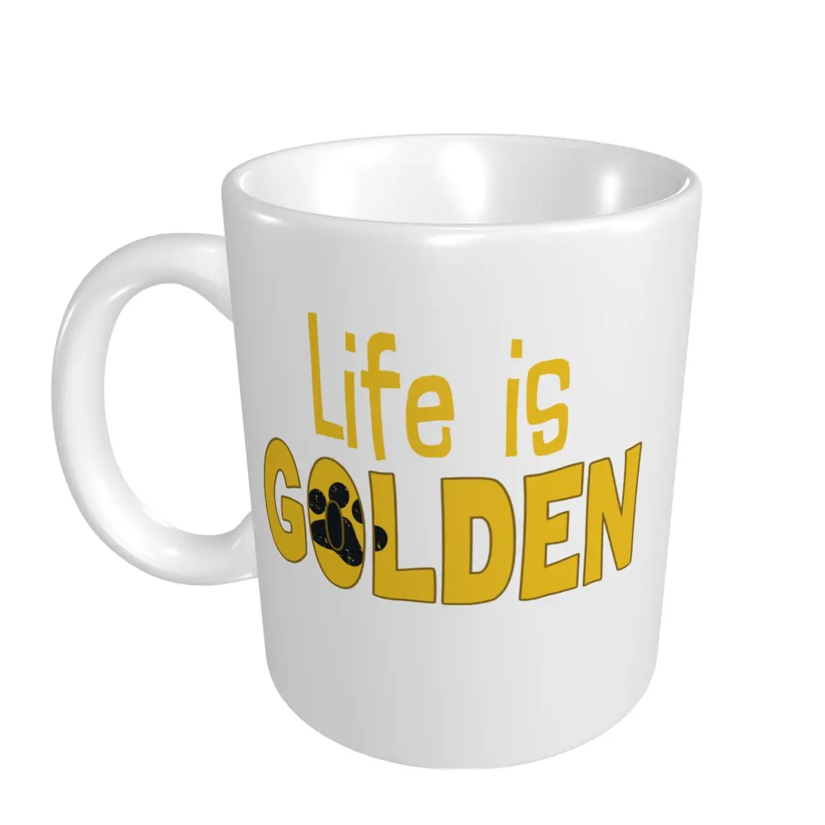 Mark Cup Mug Life Is Golden Retriever Funny Dog Lovers Coffee Mugs Tea Milk Water Cup Travel Mugs For Office Home