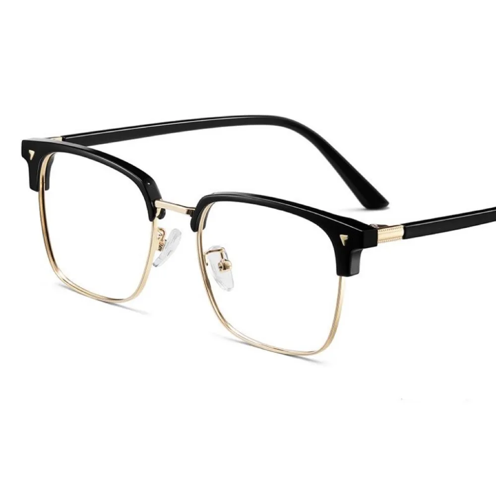 PC Metal Photochromic Glasses Black Grey Silver Half Frame UV Shades Sunglasses Oval Anti Eyestrain Reading Glasses Readers