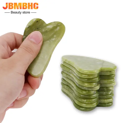 천연석 GuaSha Jade 페이셜 뷰티 스크래핑 마사지 도구, 견고한 스킨 케어, 얼굴 Gua Sha SPA 물리 치료 가이드 롤러  Best5