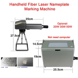 Wireless Handheld Lithium Battery Mini Fiber Laser Marking Machine 20W 30W  50W MAX Metal Engraving Machine For PVC Steel