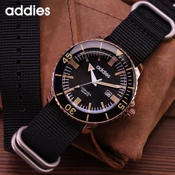 ADDIES Fashion Men's Watch Nylon Strap Retro Analog Quartz Watches Date Luxury minimalistic men Sports wristwatch Reloj hombre