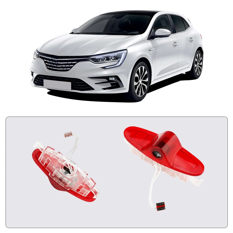 2pcs/set Car Led Logo Door Light Laser Projector Ghost lamp Welcome Light For Renault RS Koleos Laguna Magane Latitude Talisman