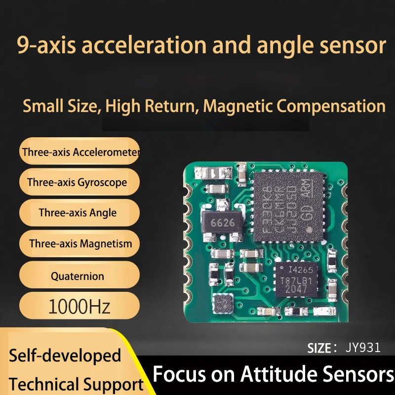 Nine-axis high-precision accelerometer gyroscope module attitude angle sensor JY931