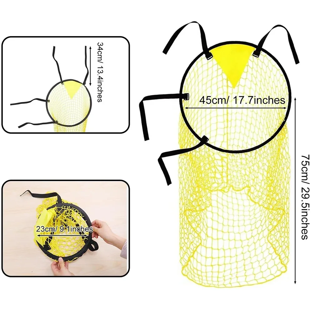 Rede de treinamento de futebol prática de treinamento net alvo saco alças ajustáveis dobrável objetivo de futebol net esportes de futebol
