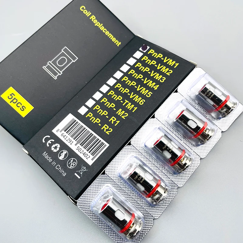 Sharevape 5個pnpコイルVM1 0.3ohm交換コイルTM1 0.6ohm /VM6 0.15ohm /R1 0.8ohm pnpコイルフィット · ヴィンチドラッグx/mod podキット