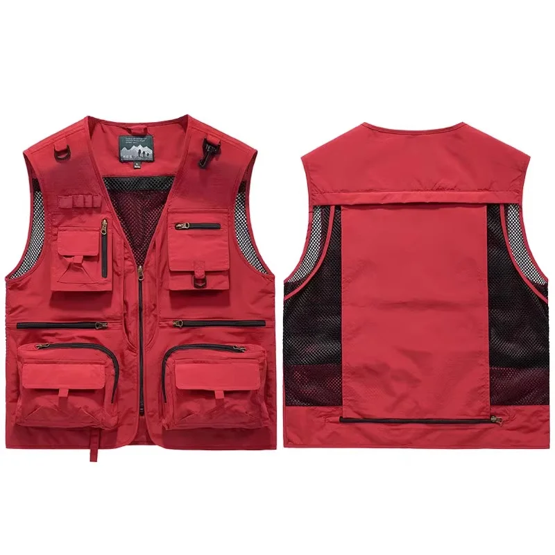 2025 nouveau gilet de loisirs en plein air hommes nouveau multi-poches respirant manteau de sport de plein air conception de haute qualité gilet de loisirs hommes