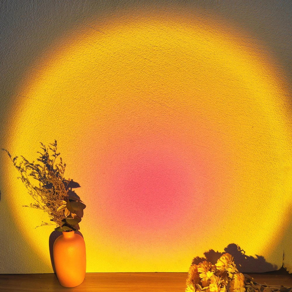 Battery Operated LED Spotlight Stick‑on Wall Sconce with 6 Color Modes No Wiring Wireless Accent Light Decor Projection Lamp for
