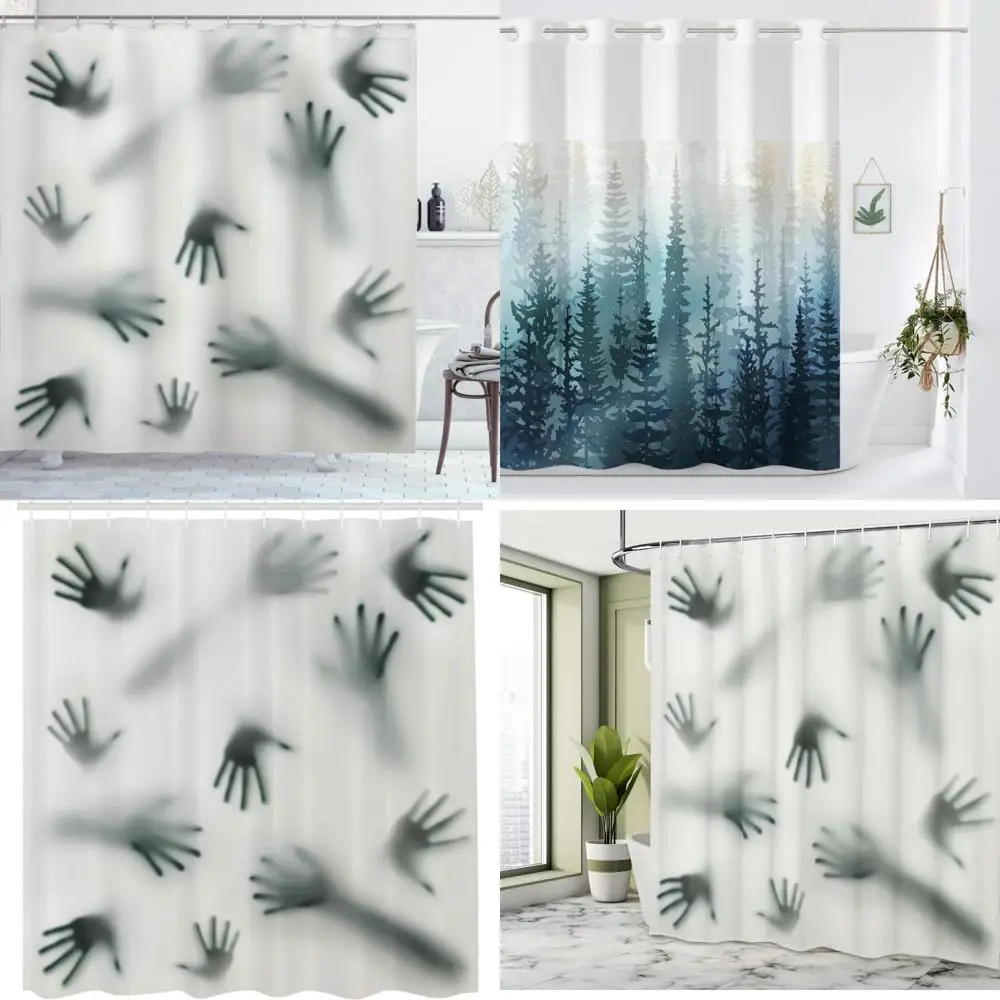 

Занавеска для душа Eerie Phantom Touch: с привидениями, теневыми руками и и инопланетянскими духами.