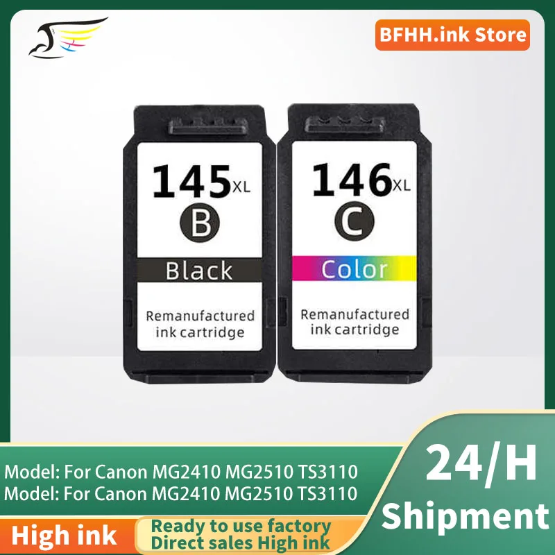 

Чернильный картридж 145 146 PG145 CL146, совместимый с 145XL 146XL PG-145 CL-146 для принтеров Canon MG2410 MG2510 TS3110 MG3010