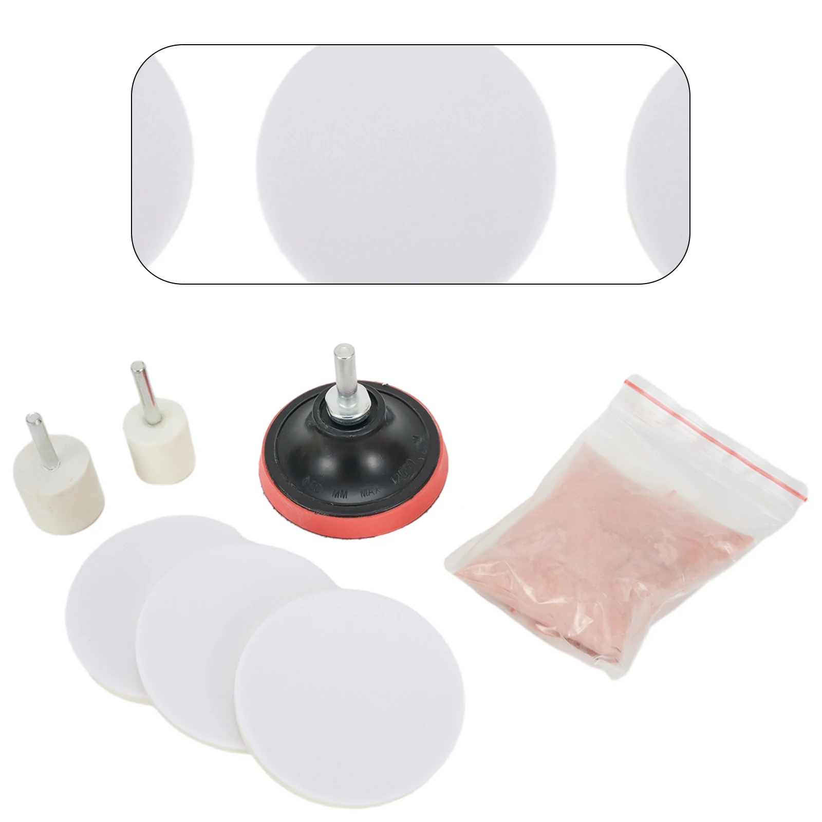 Felt Pad Glass Polishing Kit 8pcs Convenient Felt Polishing Wheel M10 To 8 Drill Adapter Practical High Quality
