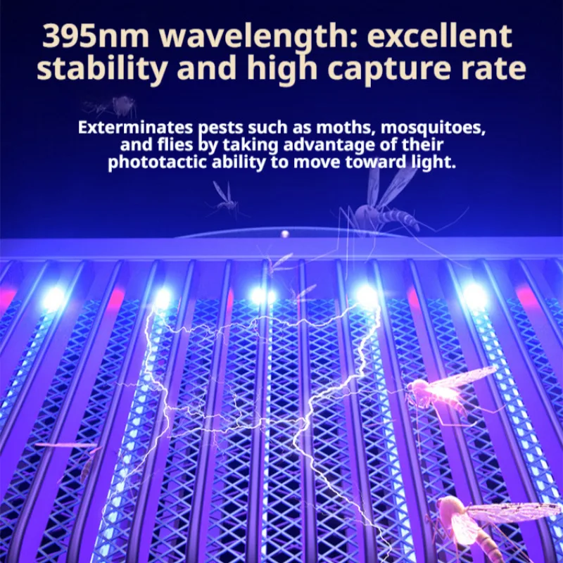 Portable Electric Mosquito Killer Lamp USB Rechargeable Fly Bug Zapper with UV Light Trap Storage Box Safe Grid for Home Camping image 3