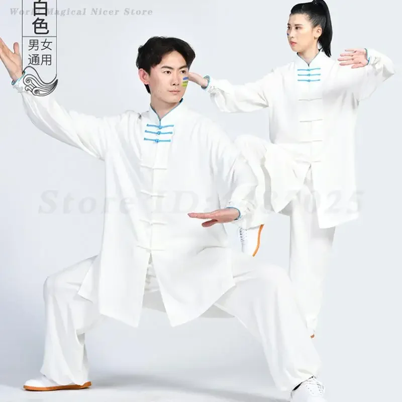 

Long Sleeved Kung Fu Set Wushu Clothing Big Size 3XL Tai Chi Suit Chinese Traditional Martial Art Uniform Wing Chun Tang Costume