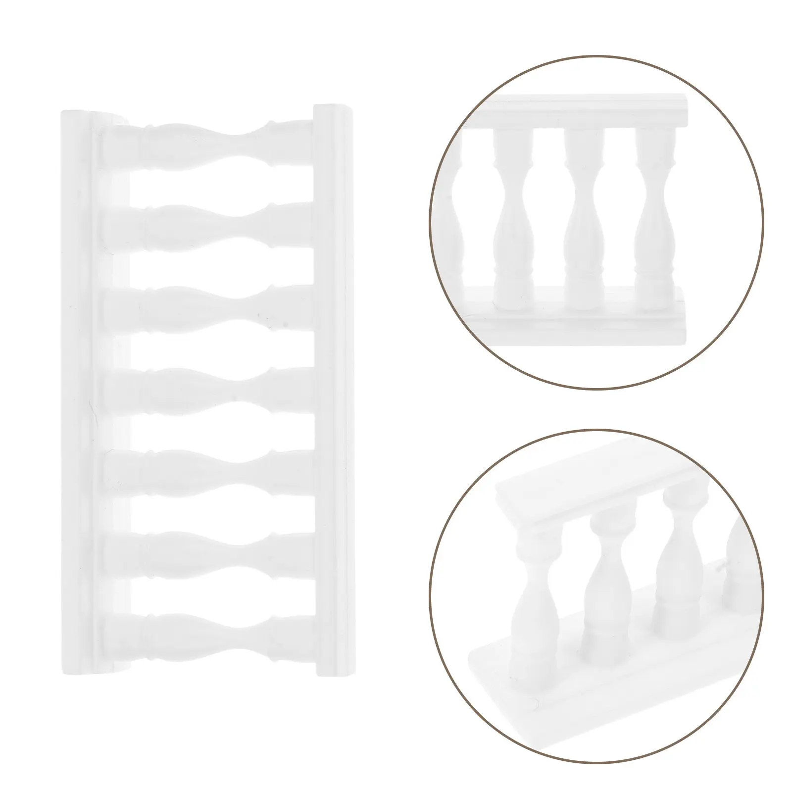 

10Pcs Miniature Fence Plastic Longlasting Crafts for DIY Small House Micro Landscape Sand Table Decoration Plastic Fence
