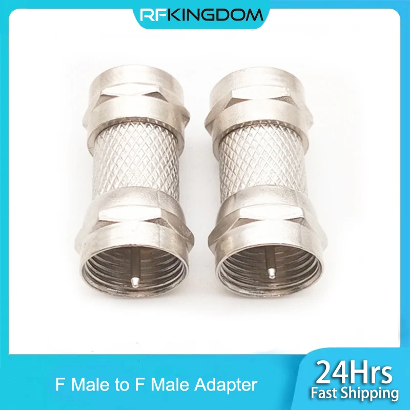 TV Aerial Antenna Adapter F Male to F Male RF Coax Connector Straight Adaptor