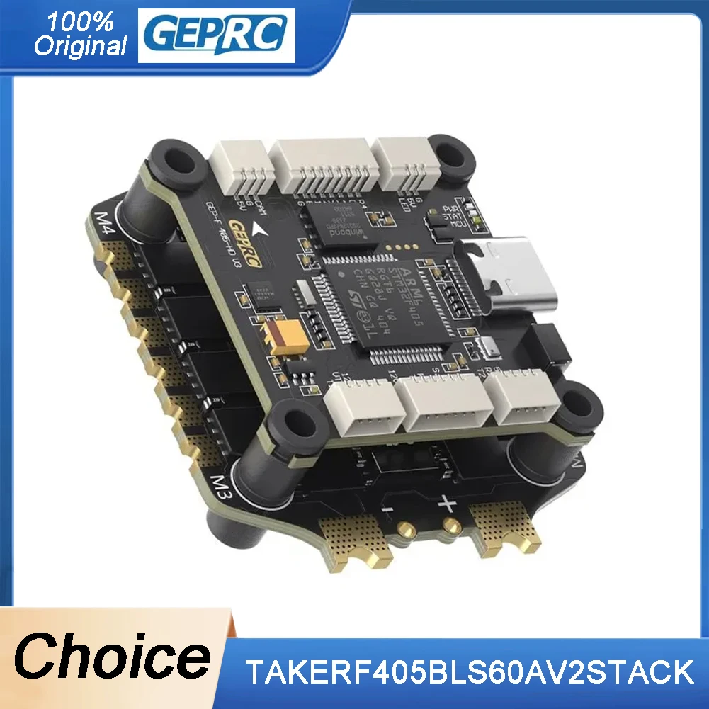

GEPRC TAKER F405 BLS V2 STACK 60A 42688-P Гироскоп 16 МБ Черный ящик Анализ полетных данных Запись Plug Play Racing FPV Drone