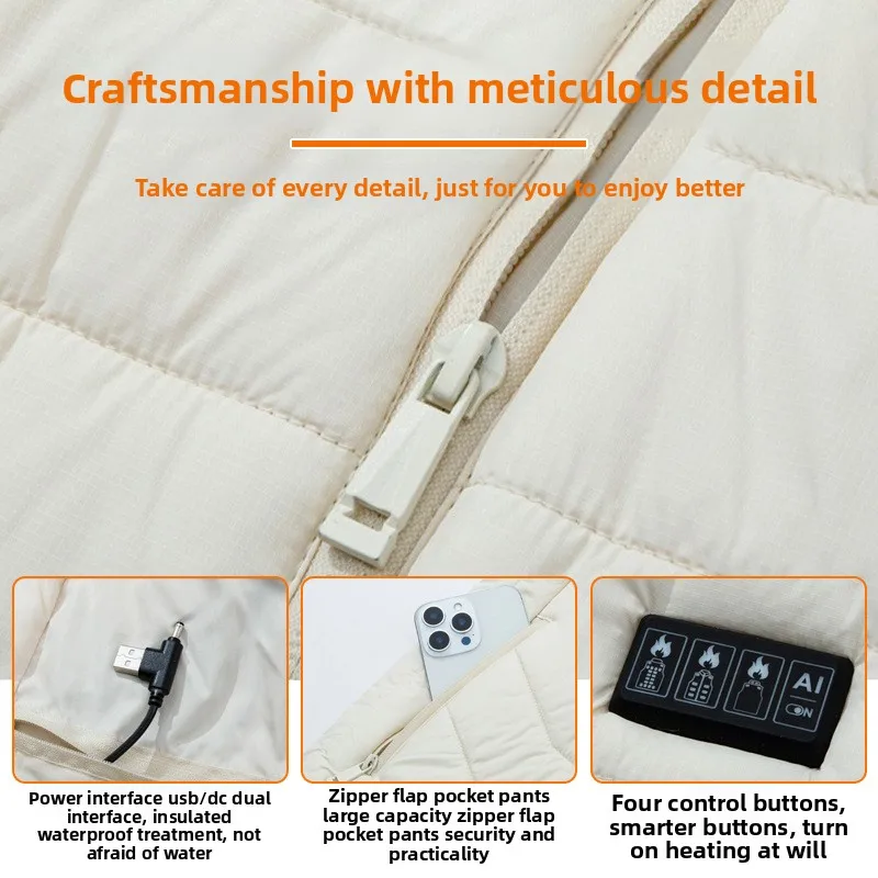 الشتاء 28 مناطق ساخنة سترة الرجال 4 سرعة قابل للتعديل الحرارية سترة التدفئة الذاتية قابل للغسل أكمام سترة التدفئة معطف التزلج الحشو