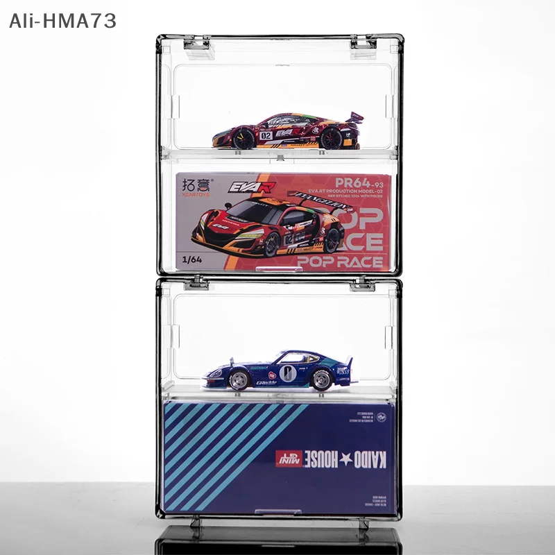 1 Set Large Capacity transparent Acrylic Display Box for Car Toys Collection Dust-proof  Double Layer Storage Box Organizer