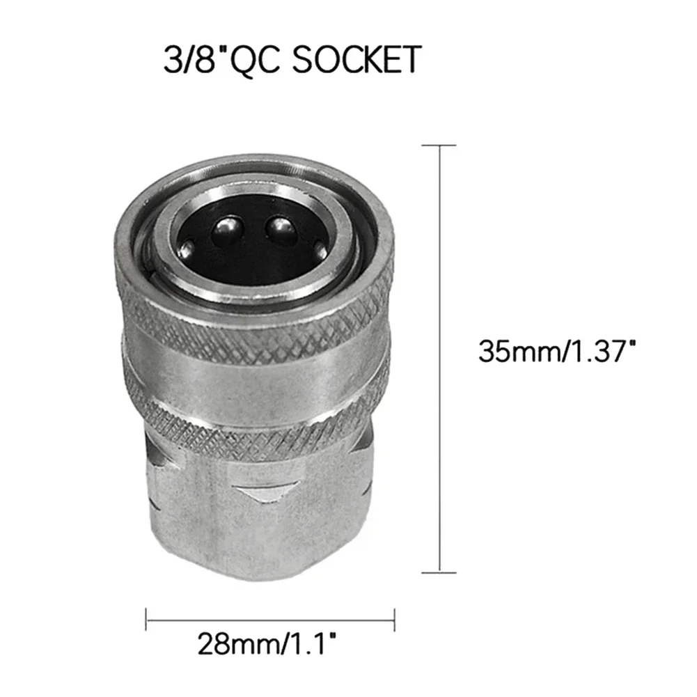 Zestaw adapterów do myjki ciśnieniowej ze stali nierdzewnej NPT 3/8 cala żeński + męski szybkozłączka szybkozłączka 2020 New Arrival